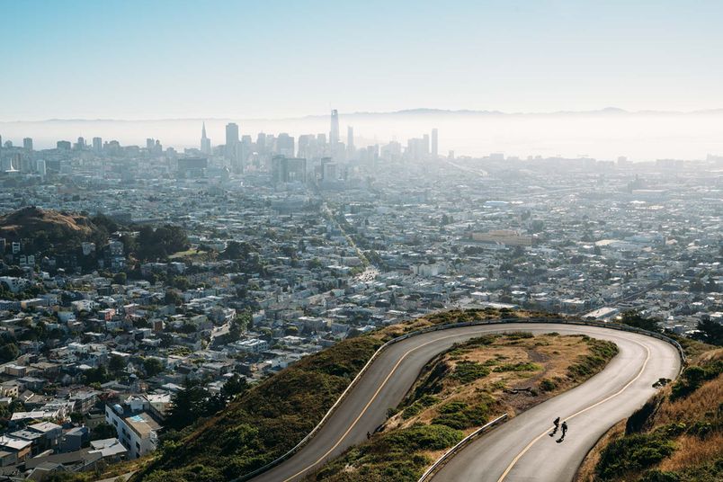 Winding road above San Francisco